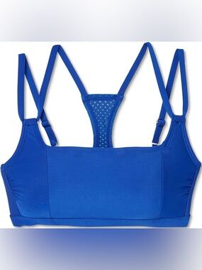 All in Motion Women's Square Neck Bikini Top, Bright Blue, Size. M